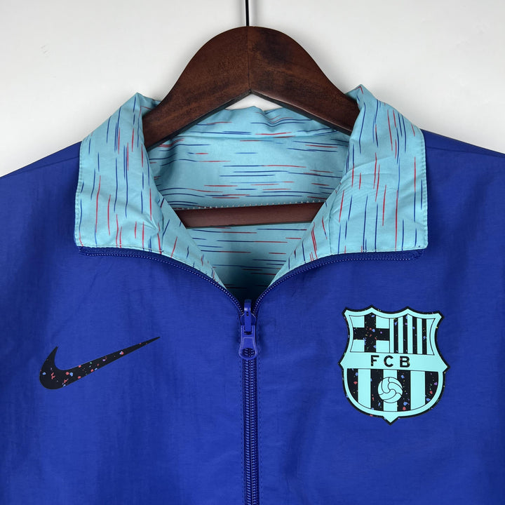 Barcelona Reversible Windbreaker Jacket - Blue/Turquoise