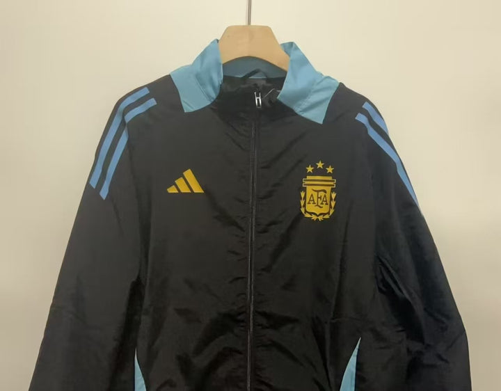 Argentina Windbreaker Jacket - Black