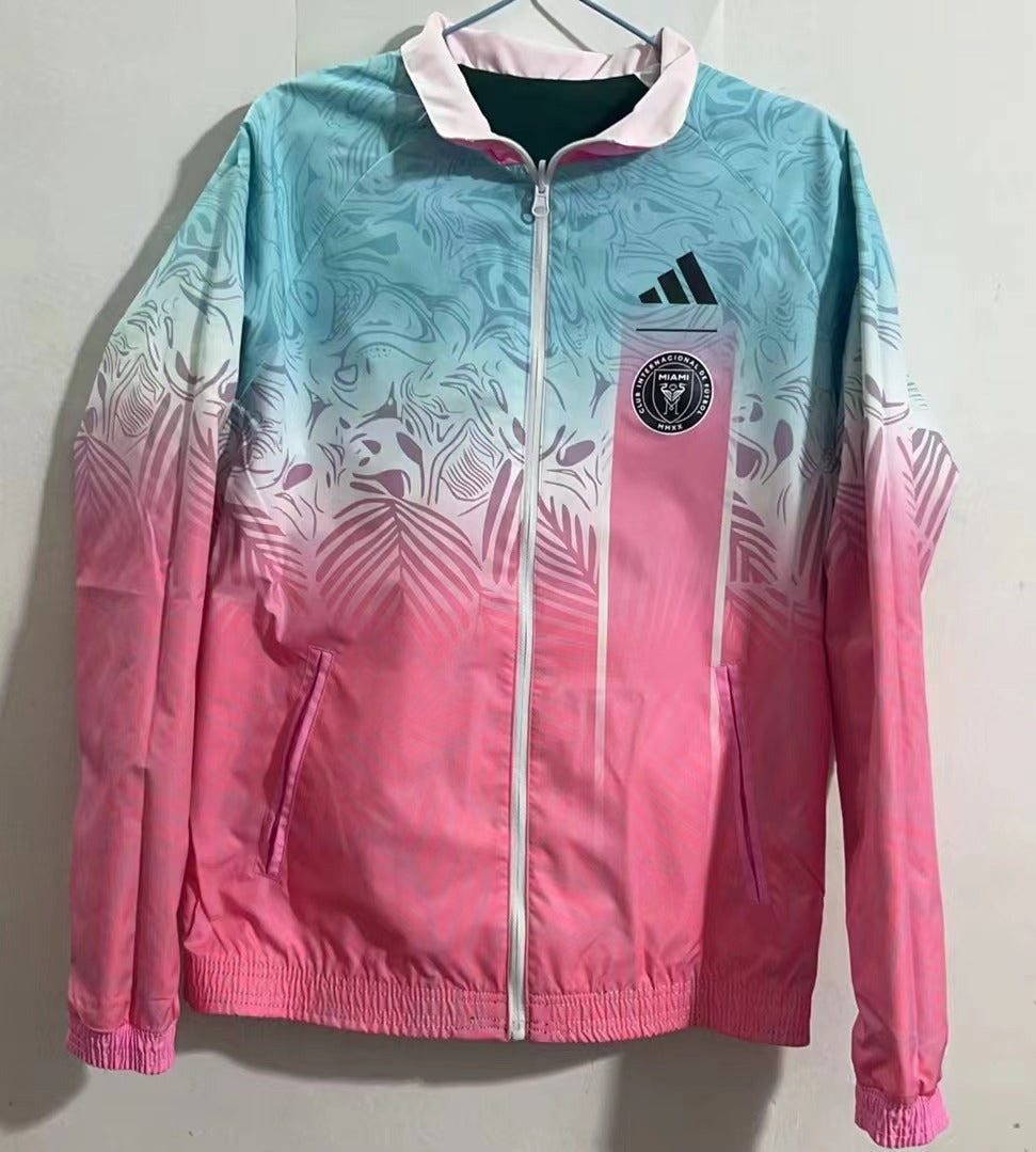 Manchester United Reversible Windbreaker Jacket - Green/Pink