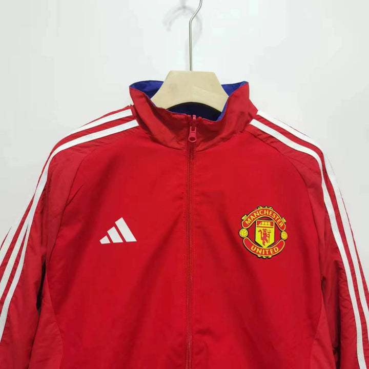 Manchester United 2024/25 Reversible Windbreaker Jacket - Red/Black