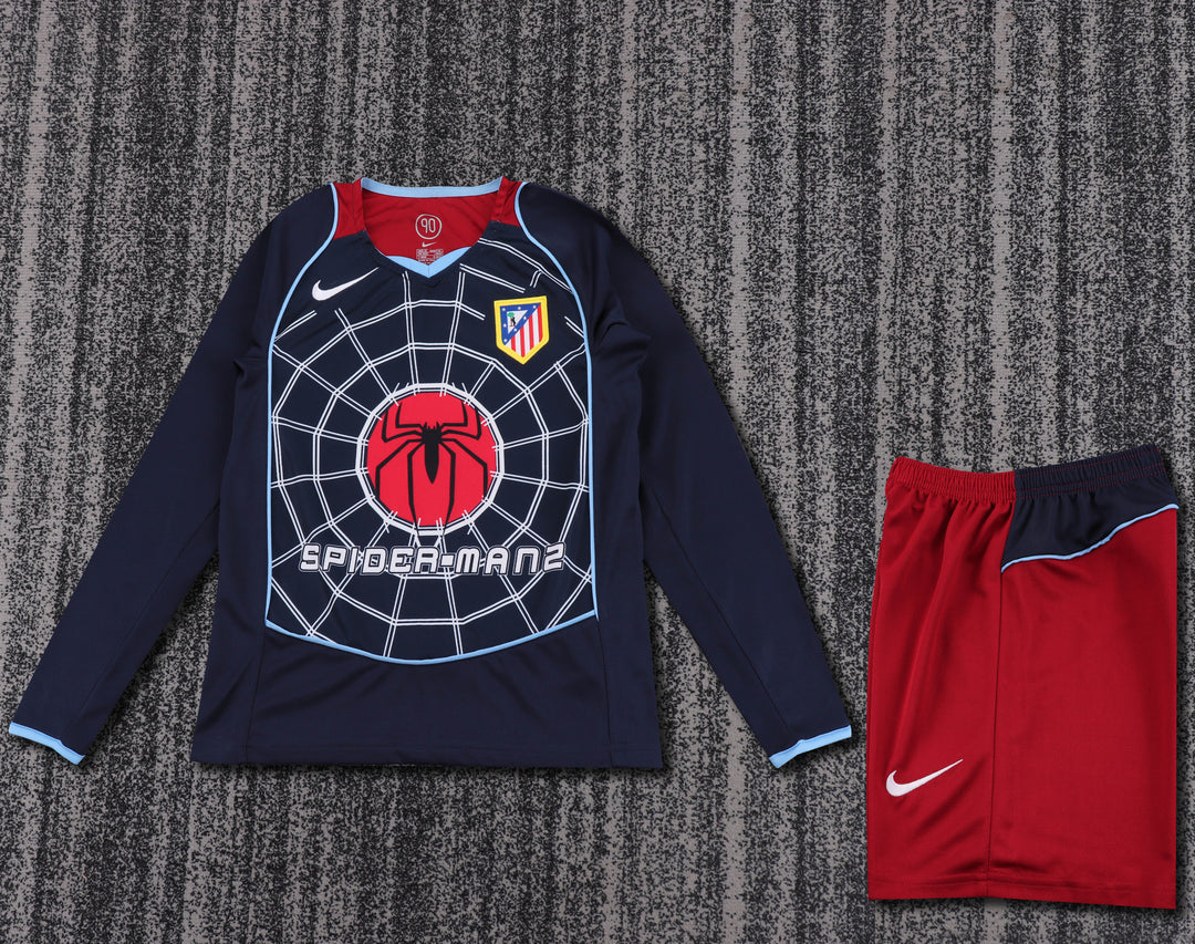Atletico Madrid 04/05 Children's Away Retro Set - Long Sleeve