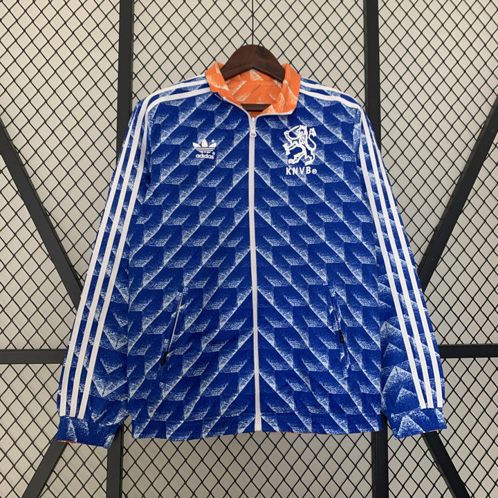 Netherlands Reversible Windbreaker Jacket - Orange/Blue