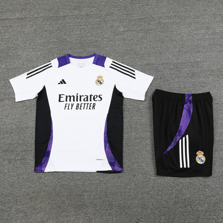 Real Madrid 2024/25 Training Kit - White/Purple
