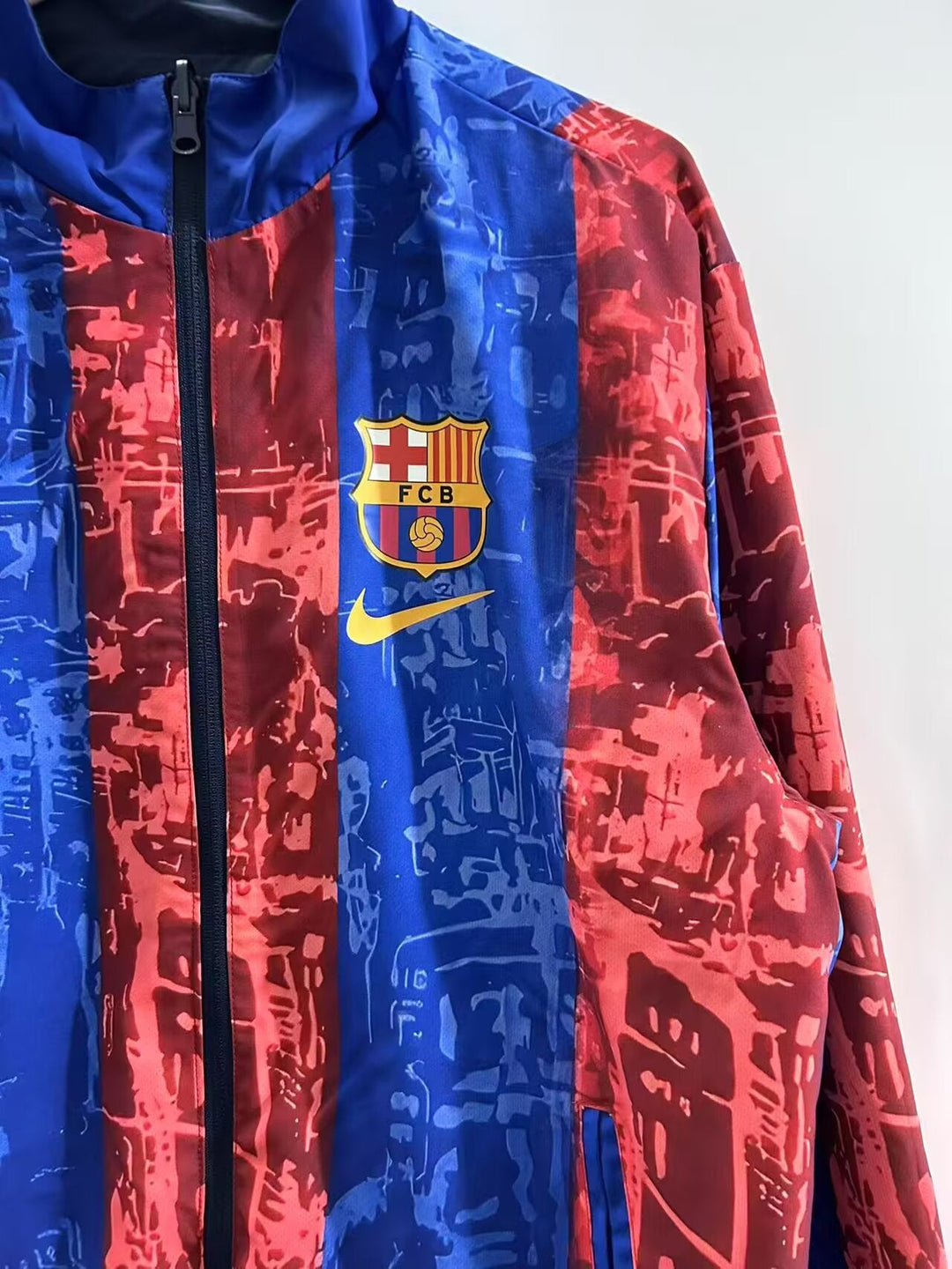 Barcelona 2024/25 Windbreaker Jacket - Blue/Red
