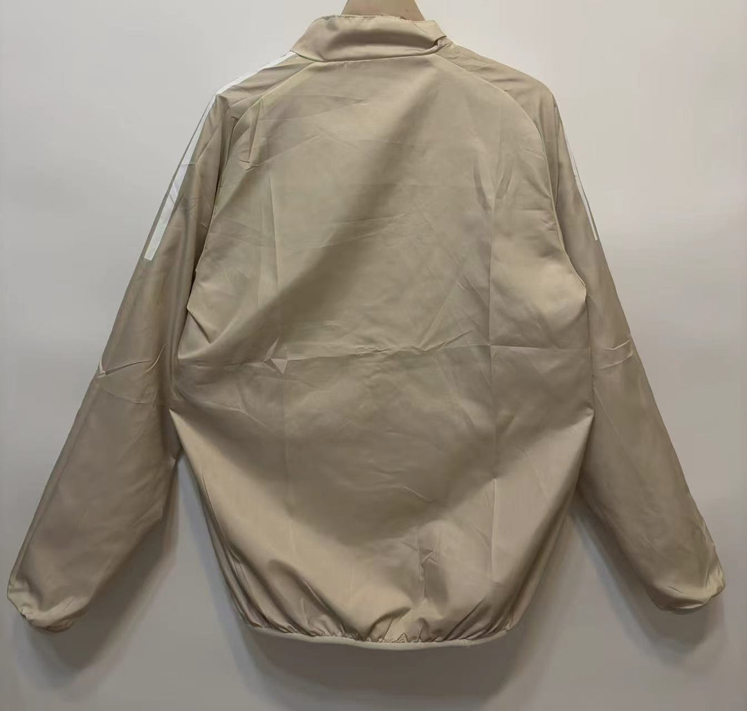 Roma Windbreaker Jacket - Burgundy/Beige