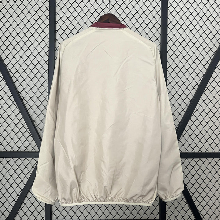 Belgium Reversible Windbreaker Jacket - Burgundy/Off-White