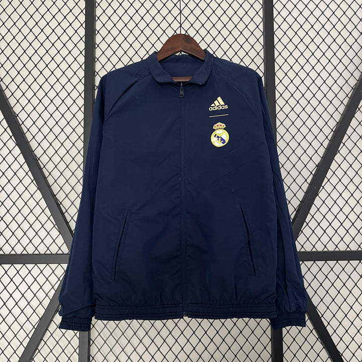 Real Madrid Reversible Windbreaker Jacket - Navy Blue
