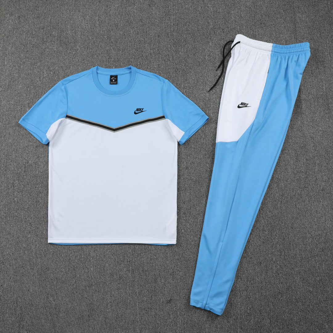 Nike Training Pants Kit - White/Light Blue