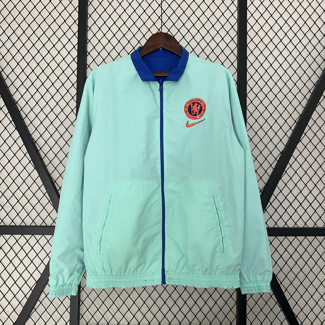 Chelsea Reversible Windbreaker Jacket - Blue/Turquoise