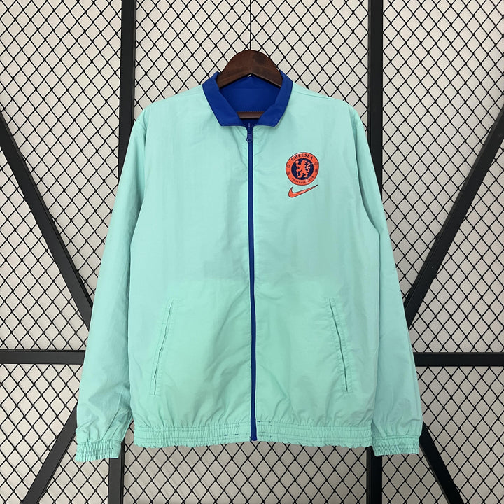 Chelsea Reversible Windbreaker Jacket - Blue/Turquoise