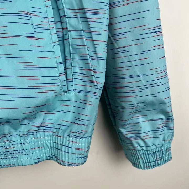 Algeria Reversible Windbreaker Jacket - Blue/Turquoise