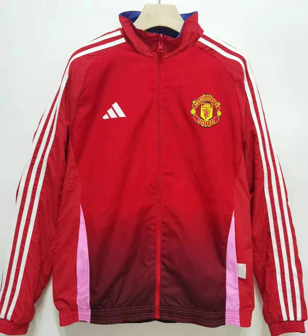 Manchester United 2024/25 Reversible Windbreaker Jacket - Red/Black