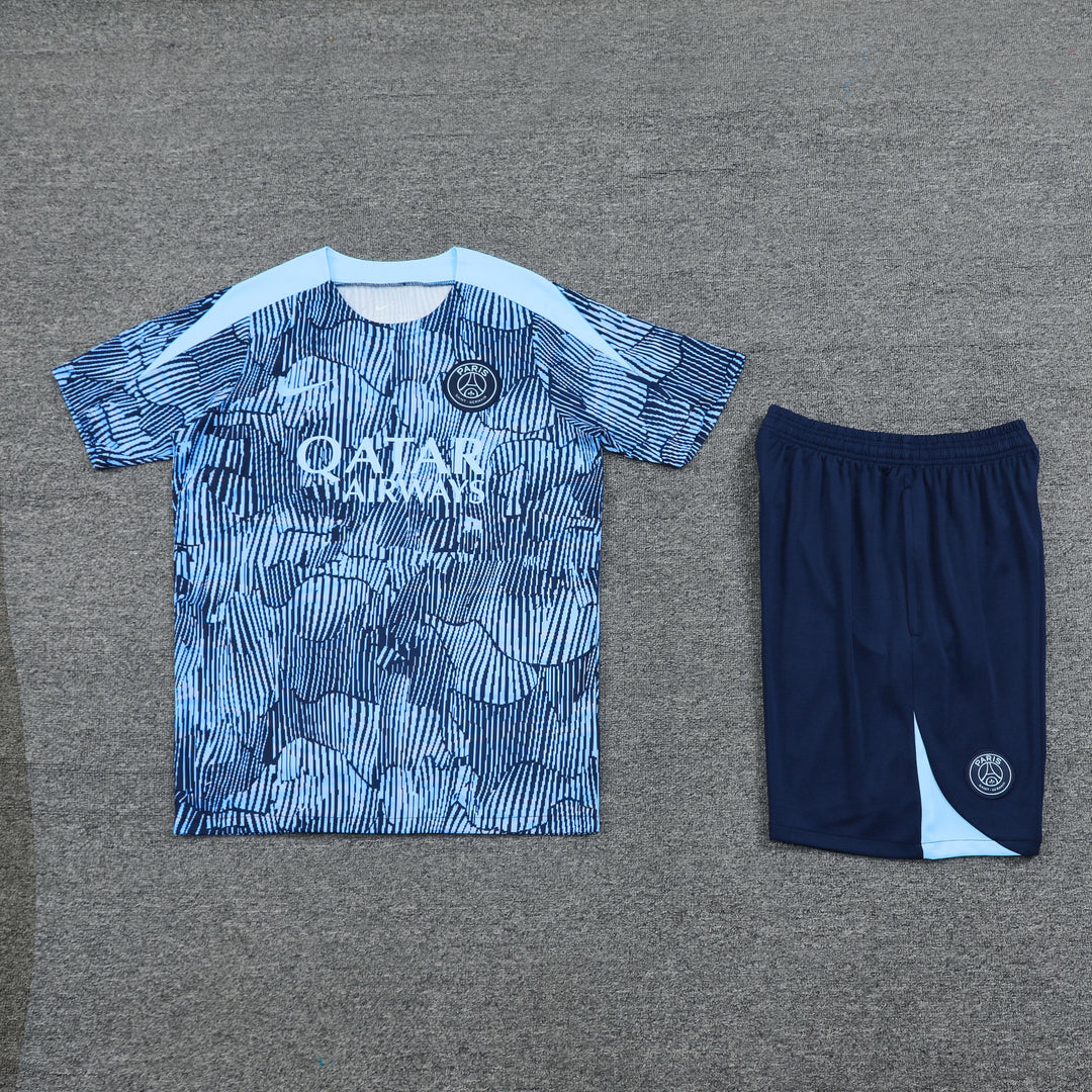 PSG 2024/25 Training Kit - Light Blue/Navy Blue