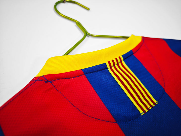 Barcelona 10/11 Home Retro Shirt - Long Sleeve