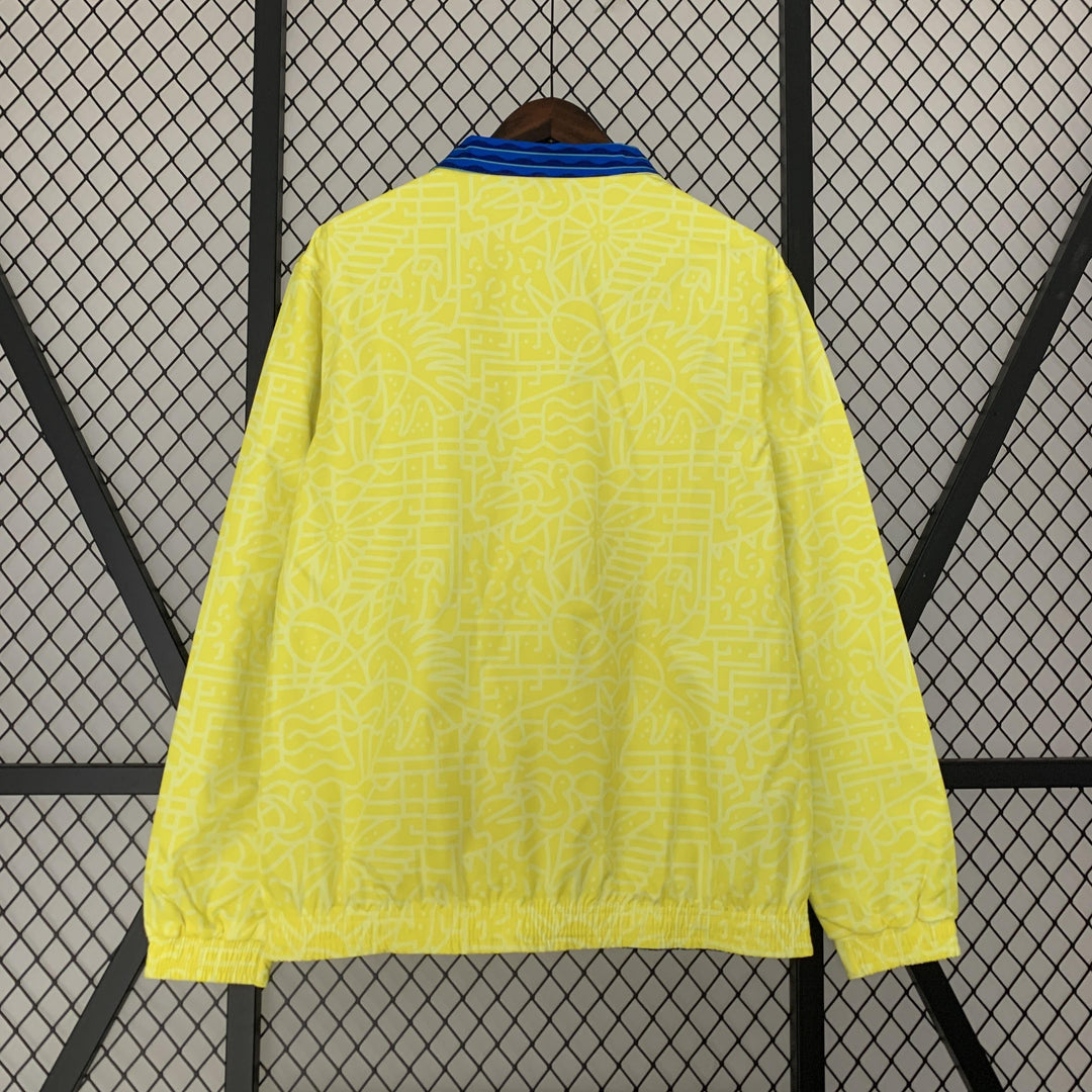 Brazil Reversible Windbreaker Jacket - Yellow/Blue