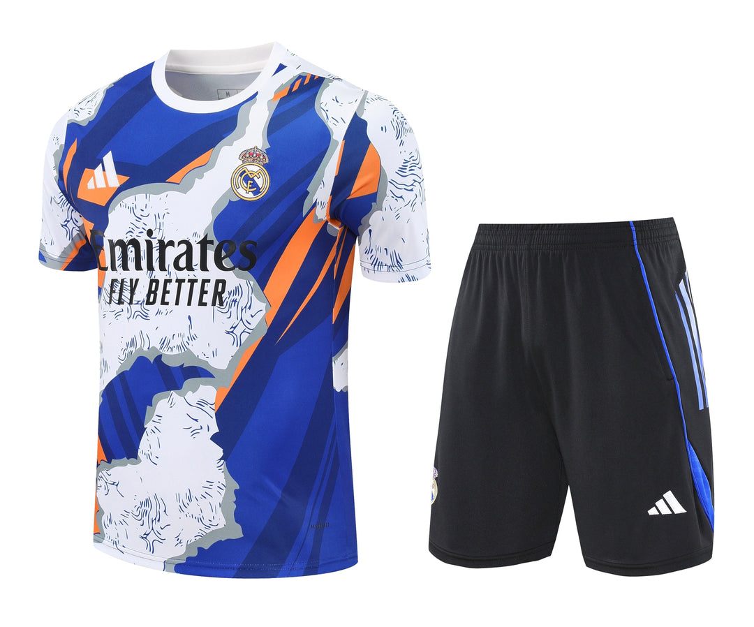 Real Madrid 2025/26 Training Kit - Blue/Orange