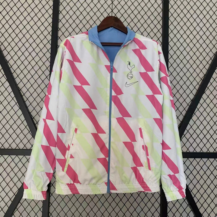 Tottenham Hotspur Reversible Windbreaker Jacket - Light Blue/Pink