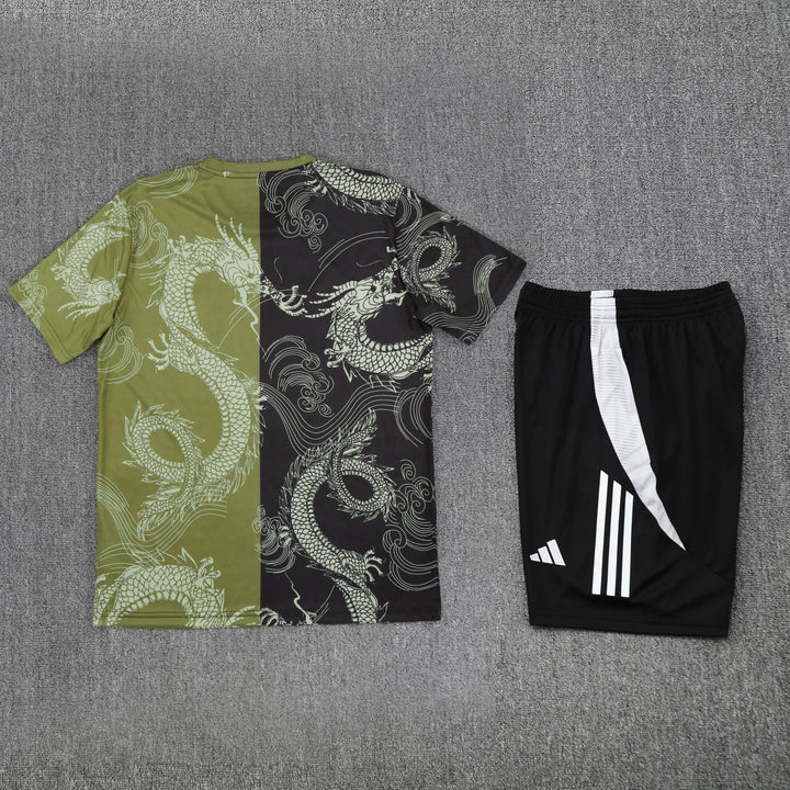 Real Madrid 2025/26 Training Kit - Black/Moss Green