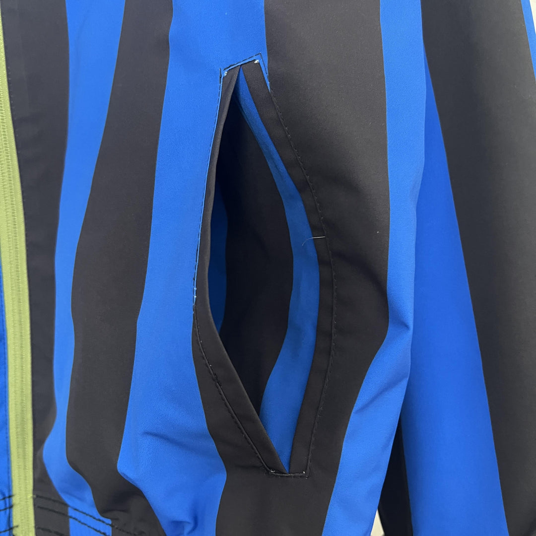 Turkey Reversible Windbreaker Jacket - Moss Green/Blue