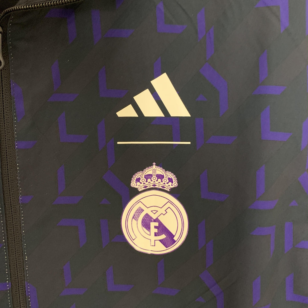 Real Madrid Reversible Windbreaker Jacket - Navy Blue II