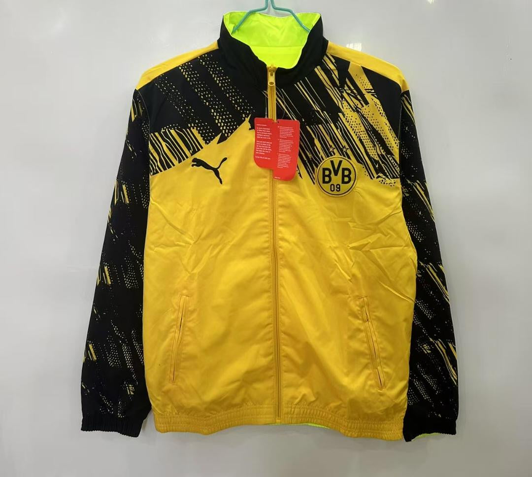 Borussia Dortmund Reversible Windbreaker Jacket - Black/Yellow