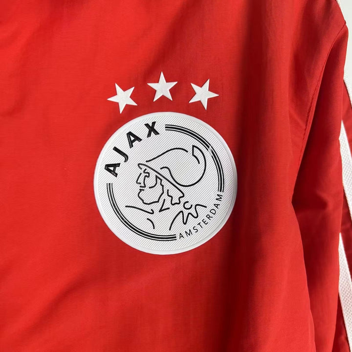 Ajax Reversible Windbreaker Jacket - Red/White