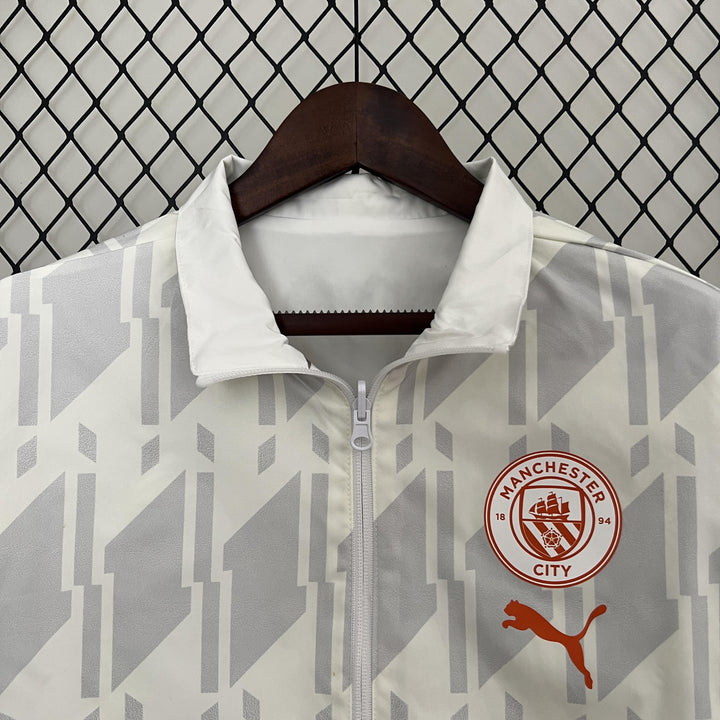 Manchester City Reversible Windbreaker Jacket - White
