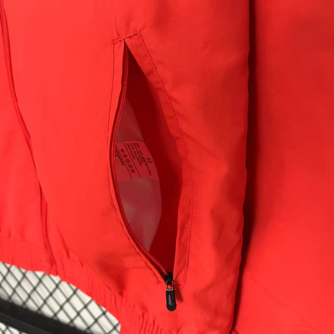Portugal Reversible Windbreaker Jacket - White/Red