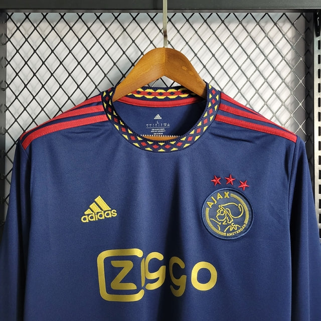 Ajax Away 22/23 Long Sleeve Shirt no. Adidas Fan Men's - Blue