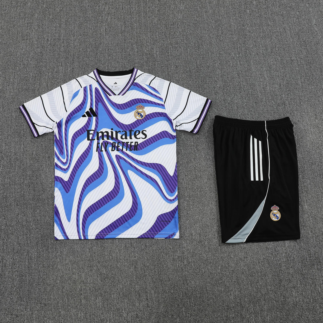 Real Madrid 2025/26 Training Kit - White/Blue