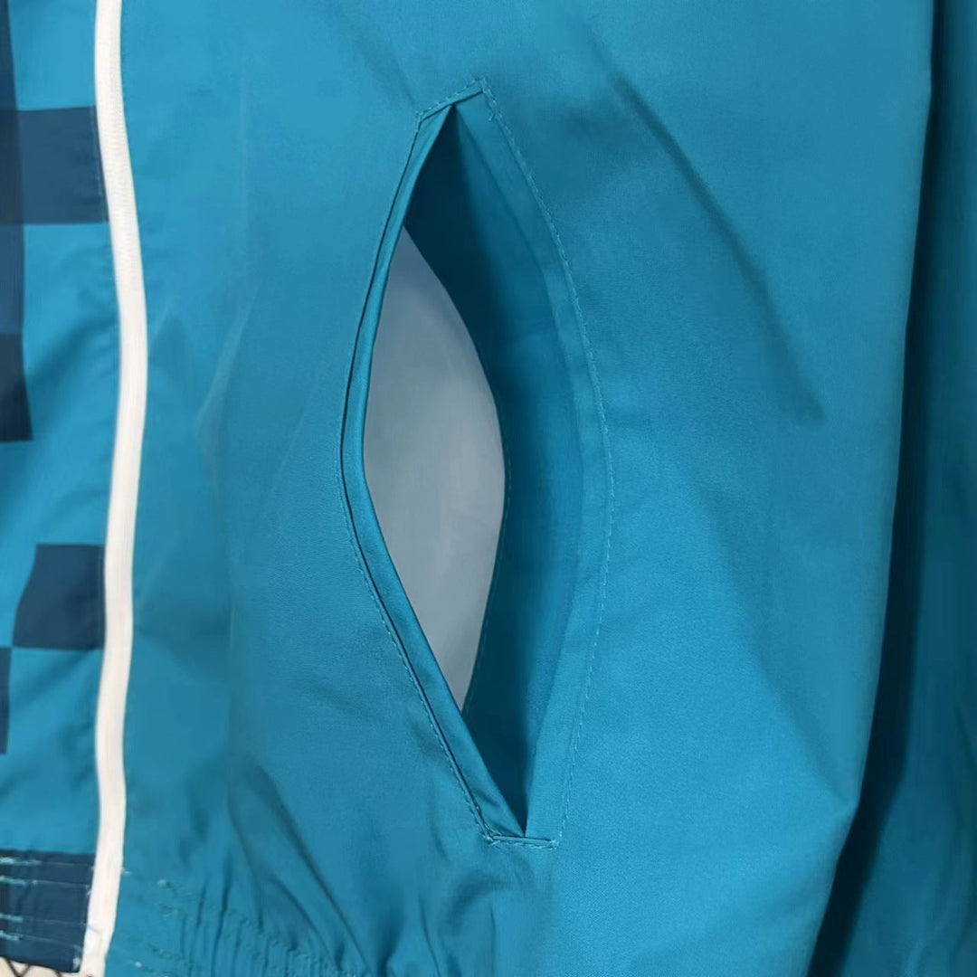 Real Madrid Reversible Windbreaker Jacket - White/Turquoise
