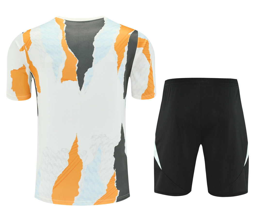 Real Madrid 2025/26 Training Kit - Off-White/Orange