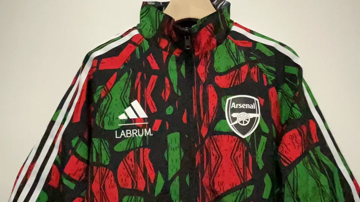 Arsenal Reversible Windbreaker Jacket - Red/Black