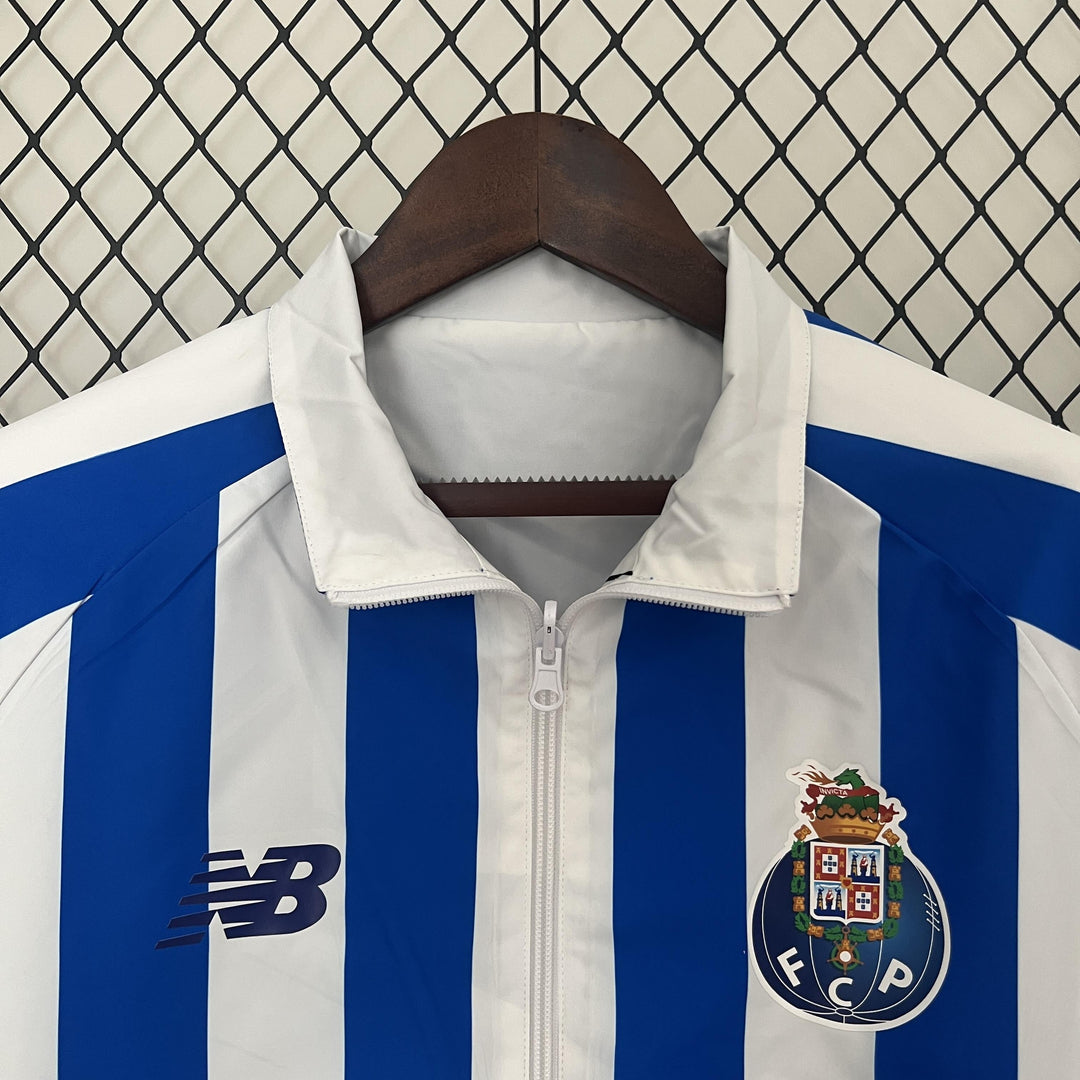 Porto Reversible Windbreaker Jacket - White/Blue