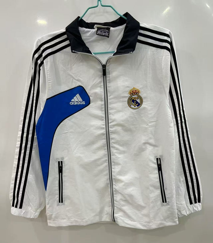 Barcelona Windbreaker Jacket - White/Blue