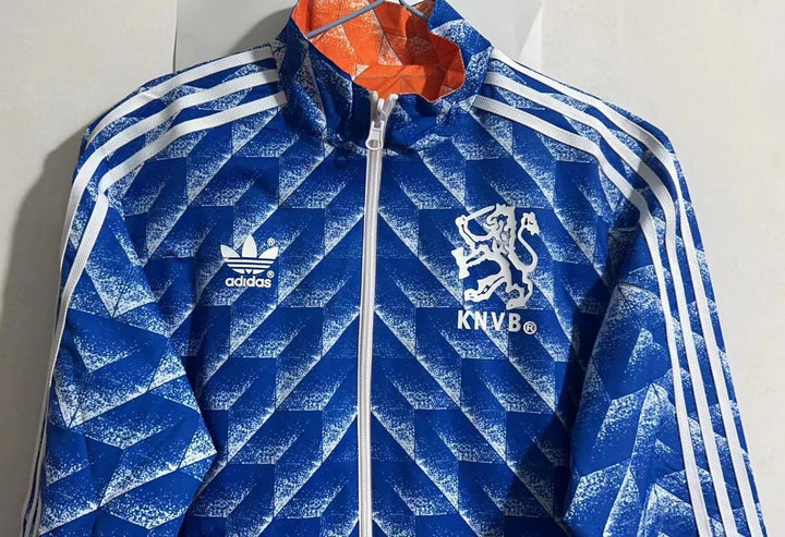 Netherlands Reversible Windbreaker Jacket - Orange/Blue