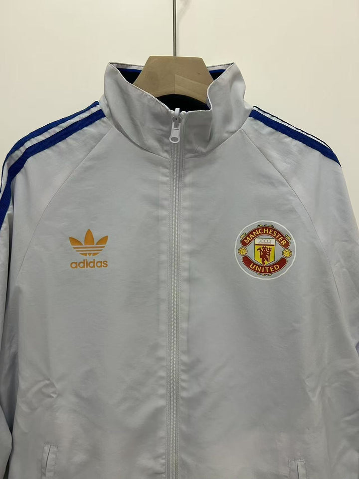 Manchester United 1996/97 Reversible Windbreaker Jacket - Blue/Gray