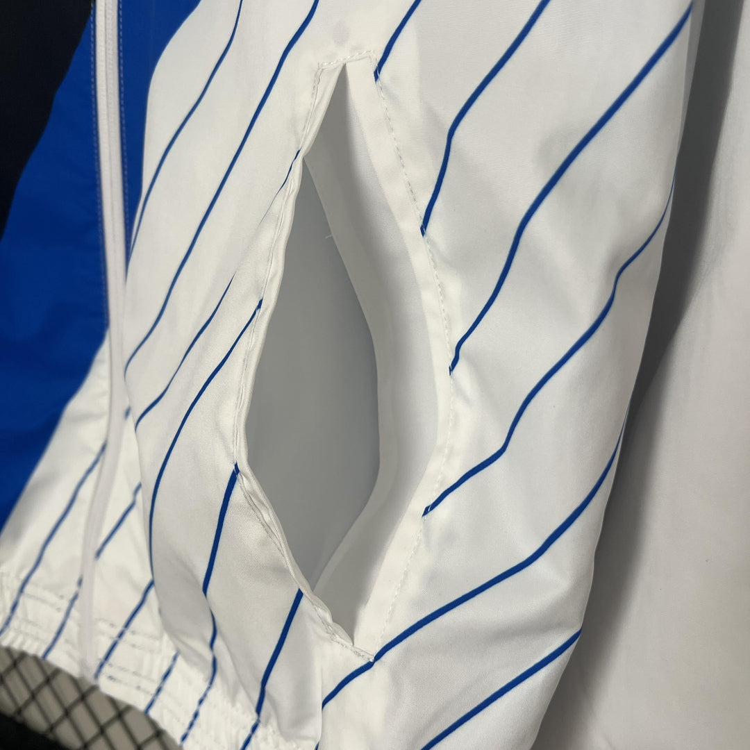 Porto Reversible Windbreaker Jacket - White/Blue