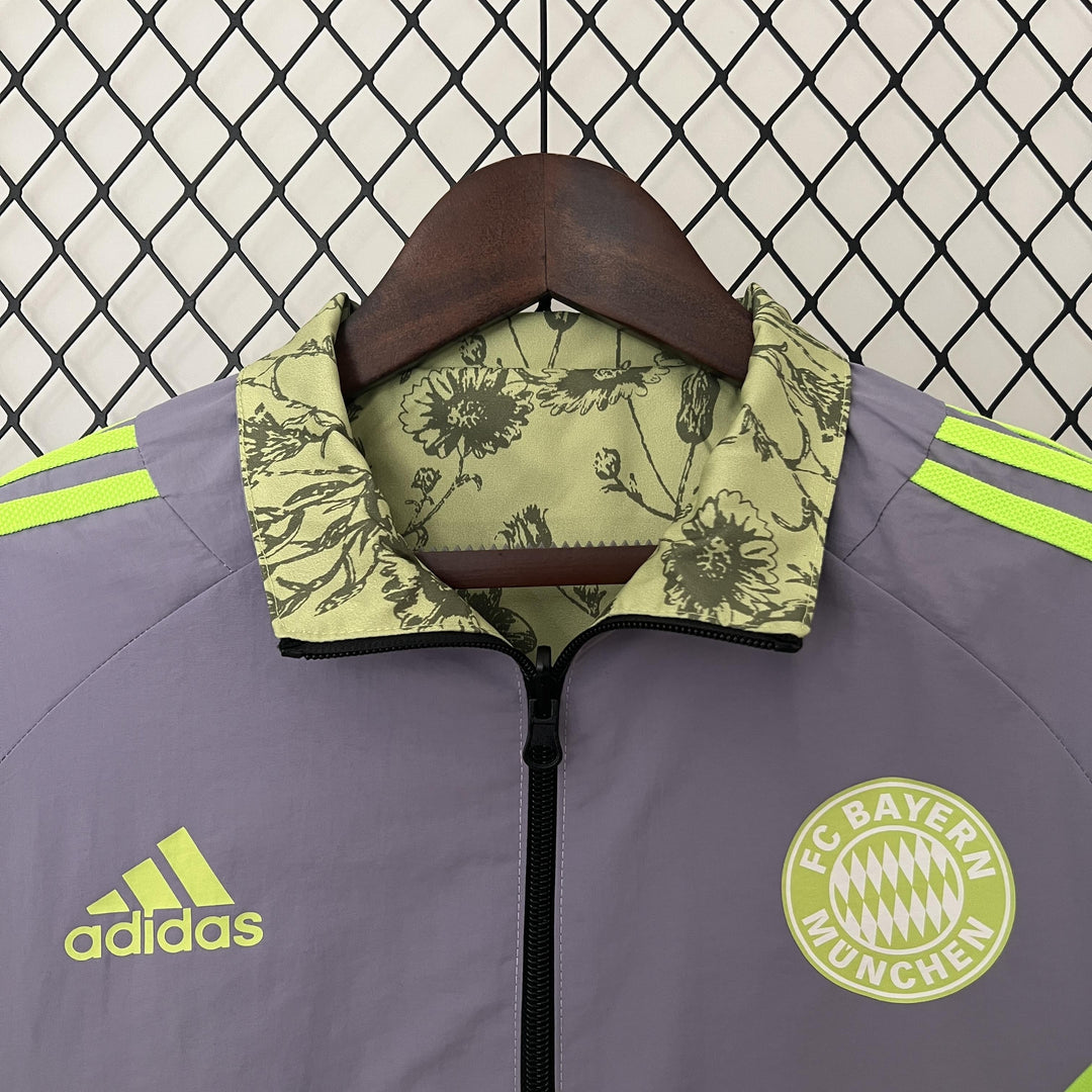 Bayern Munich Reversible Windbreaker Jacket - Black/Light Yellow