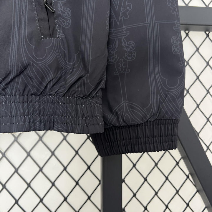 AC Milan Reversible Windbreaker Jacket - Black/Off-White