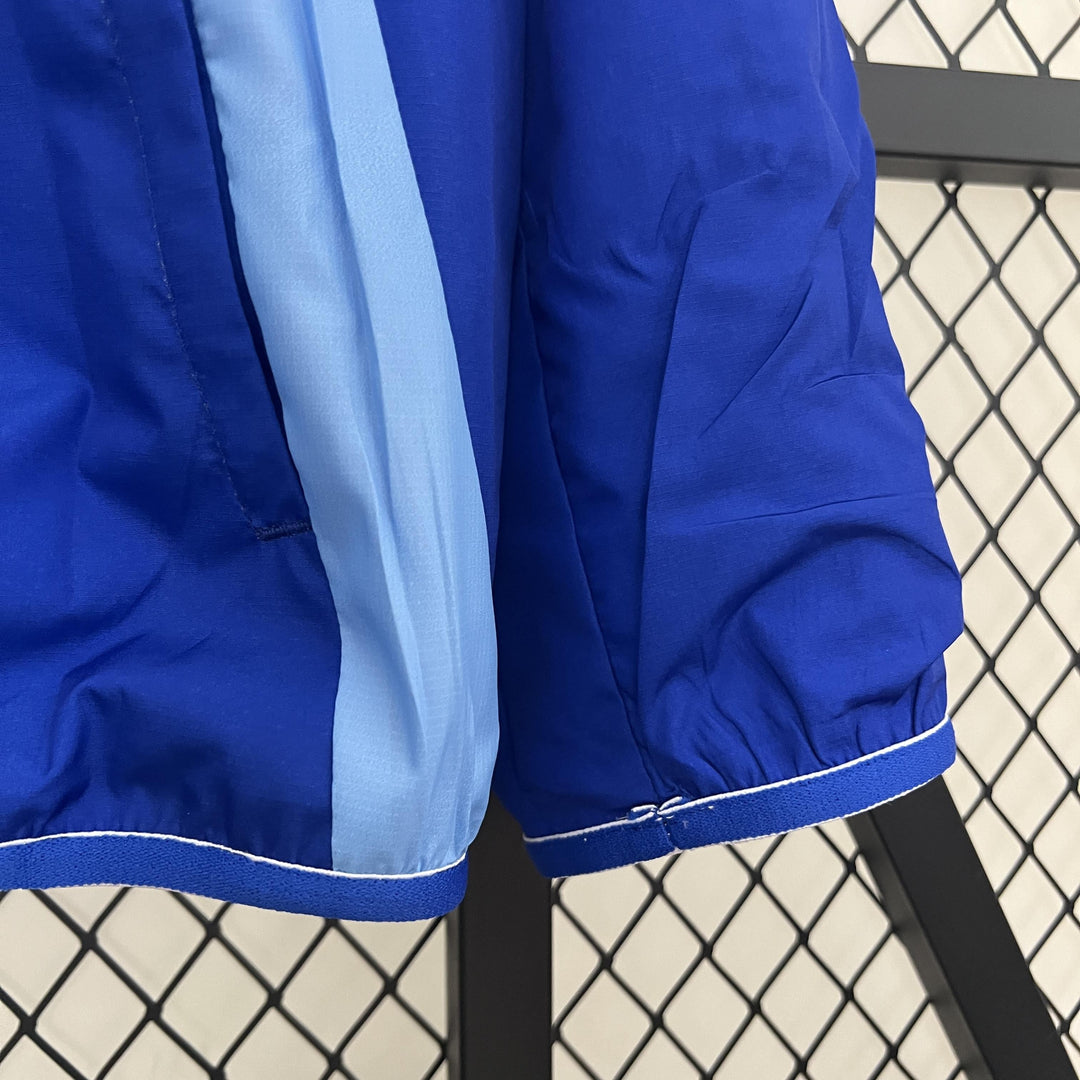 Argentina Reversible Windbreaker Jacket - Dark Blue/White