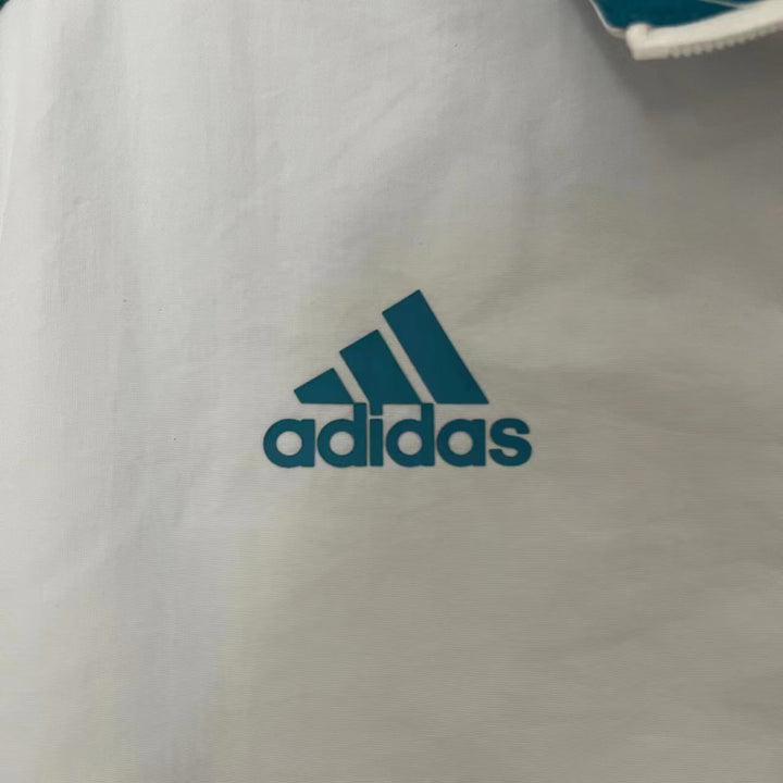 Real Madrid Reversible Windbreaker Jacket - White/Turquoise