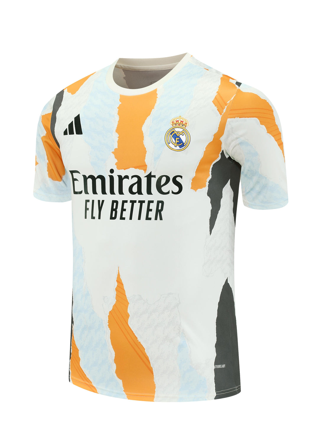 Real Madrid 2025/26 Training Shirt - Off-White/Orange