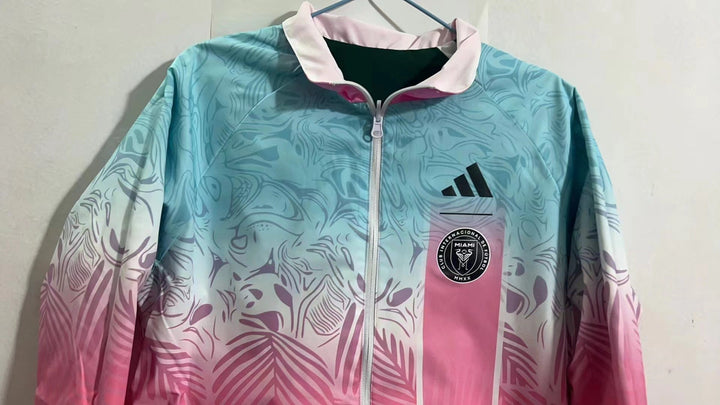 Manchester United Reversible Windbreaker Jacket - Green/Pink