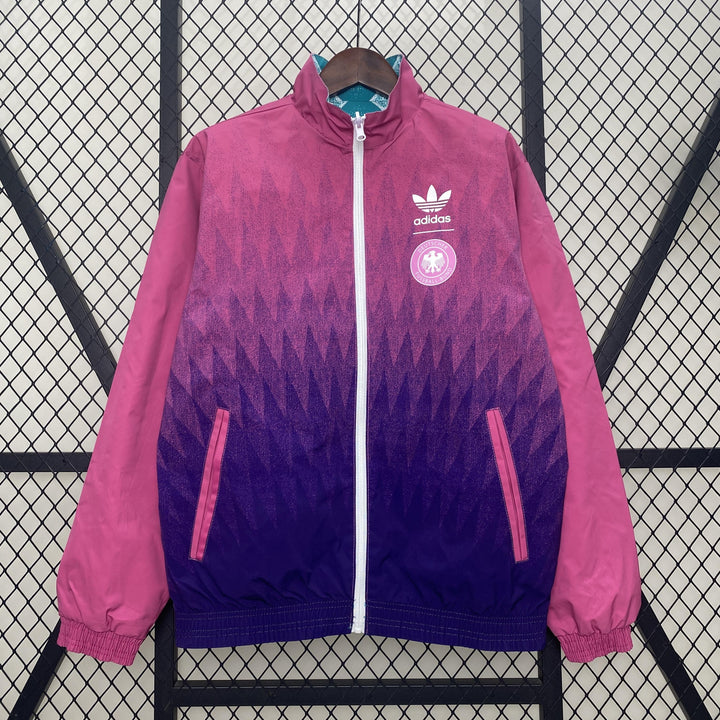 Germany Reversible Windbreaker Jacket - Turquoise/Pink