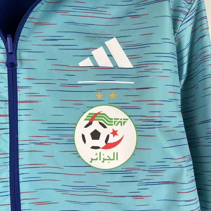 Algeria Reversible Windbreaker Jacket - Blue/Turquoise
