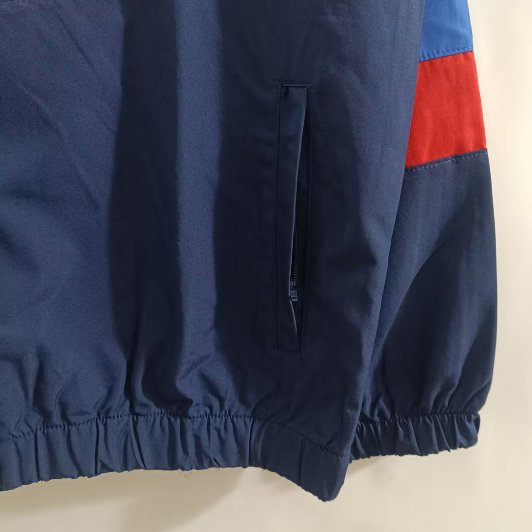 Barcelona Windbreaker Jacket - Navy Blue/Turquoise