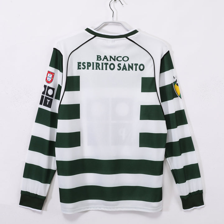 Sporting 01/03 Home Retro Shirt - Long Sleeve