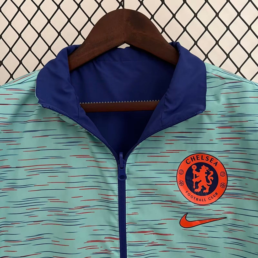 Chelsea Reversible Windbreaker Jacket - Blue/Turquoise
