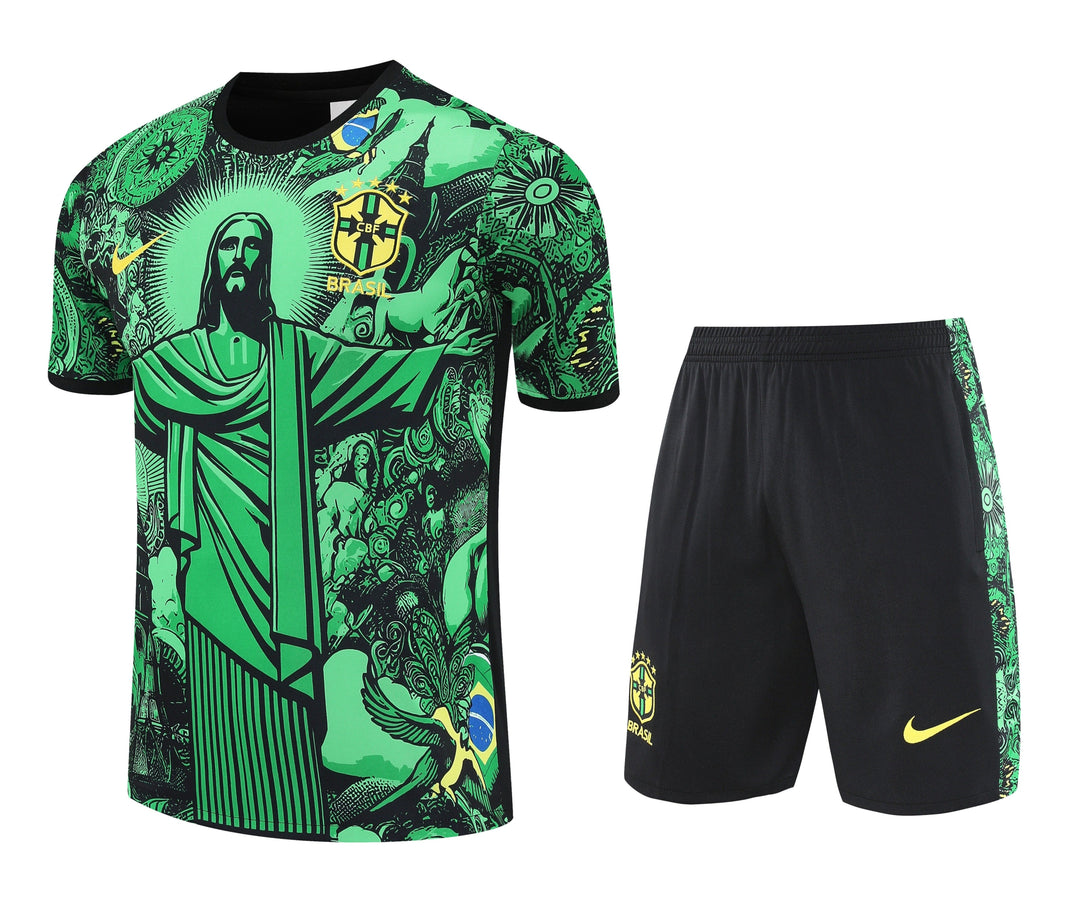 Brazil 2025/26 Training Kit - Black/Green